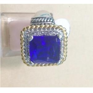 Wholesale (R-85) New Fashion Jewelry Two Tone Silver Plated Amethyst Cubic Zircon Ring from china suppliers
