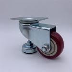 4 Inch Heavy Duty Polyurethane Caster Wheels with Leg Leveler
