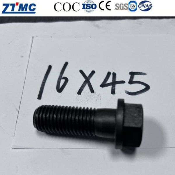 16x60 Excavator Sprocket Track Bolt, Heavy Duty Undercarriage Bolt for Construction Machinery