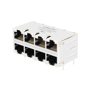 Wholesale LPJG47502CNL 10/100/1000 Base-T Integrated Magnetics 2x4 Port 8P8C RJ45 Female Connector from china suppliers
