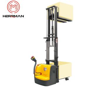 Wholesale Intensive Stocking 5600mm Lifting 3300lbs Walkie Pallet Stacker from china suppliers