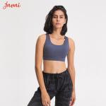 Solid Color Women Sport Bra High Impact Shockproof Push Up Workout Bra