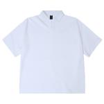 80% Cotton Simple Solid Color Letter Embroidered Short Sleeve Polo T-Shirt For