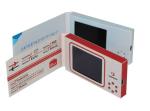 small size lcd video brochure card, 2.4inch wedding invitation video card
