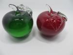 Glass paperweight, glass apple, glass round ball, hand made glass, home