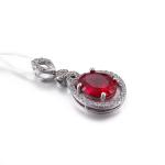 Ruby 925 Silver Gemstone Pendant 2.82g July Birthstone Pendant Necklace Charms