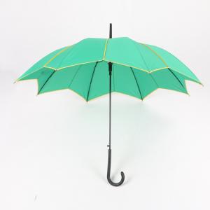 Wholesale Green Lotus Womens Walking Umbrella , Fashional Designer Rain Umbrellas from china suppliers