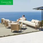 Stainless Steel Sectional Sofa and Chair Set for Modern Garden Furniture in