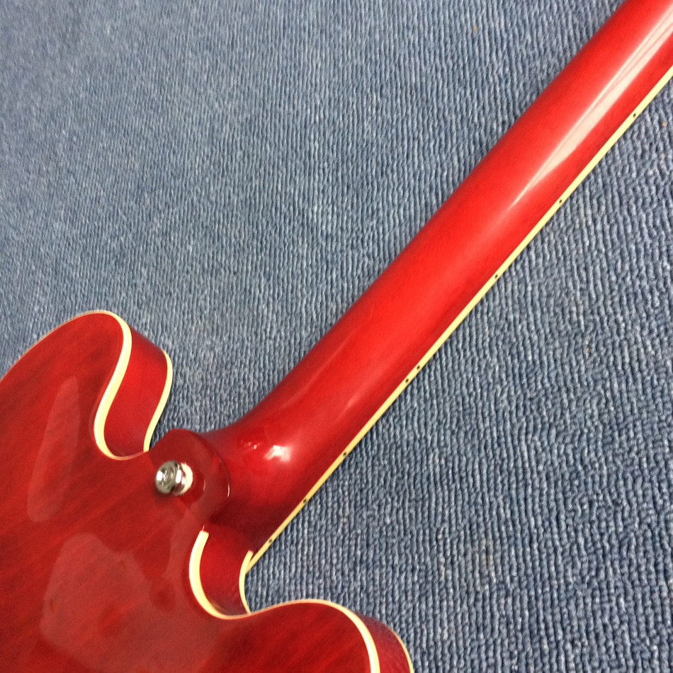 Hollow body jazz electric guitar, rosewood fingerboard mahogany body neck