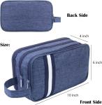 Navy Blue Water-resistant Toiletry Organizer Dopp Kit Travel Bag for Traveling