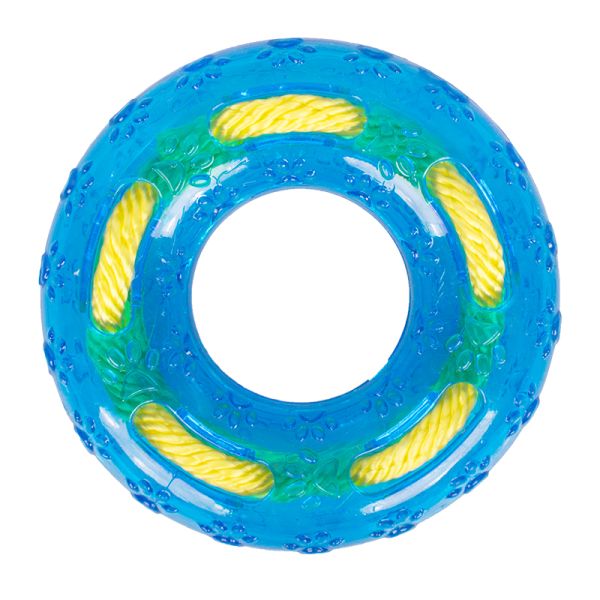 Rubber Materials Chew Tough Donut Puppy Teething Toys