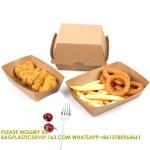 Custom Size Food Packaging Hamburger Cardboard Box Kraft F-Flute Corrugated
