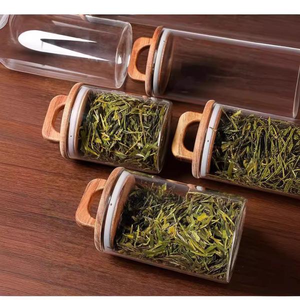 candy kitchen thick borosilicate tea coffee food storage container airtight