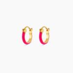 Colored 925 Sterling Silver Hoop Earrings 18K Gold Stacking Hoop Earrings