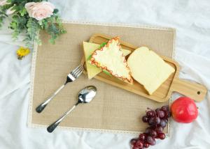 Wholesale Waterproof Lamination Natural Jute Placemat With Lace Edge And Back Side from china suppliers