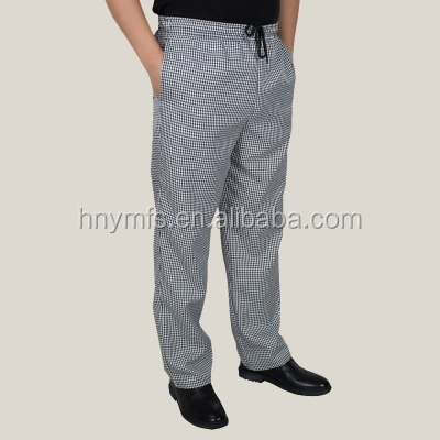 White Black Stripe Chef Work Pants Trouser Unisex Chef Pants