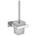 Sus304 Chrome Decorative Toilet Brush Holders Set Wall Mounted