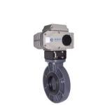 Industrial UPVC Wafer Connection Butterfly Valve Electric Motorized Butterfly