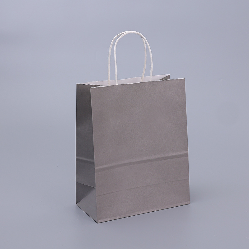Take Away Food Packaging Kraft Paper Bag with Your Own Logo Custom Recyclable Shopping Bag