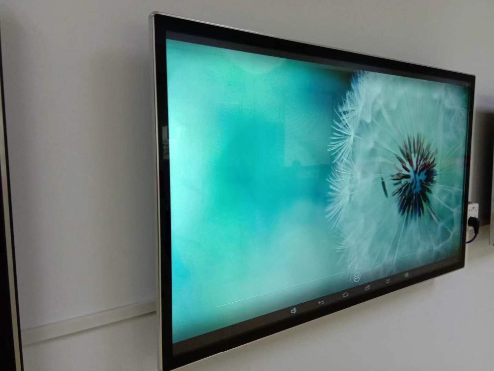 Wall 43 inch capacitive touch screen monitor with Android or Win10/11 OS support portrait landscape display modes