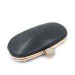 Manufacturer plastic oval box shell metal purse frame for handbag