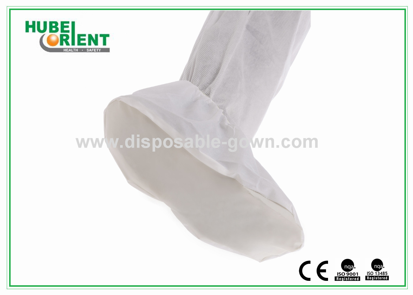 Skid Resistant PP CPE Disposable Shoe Cover With NPVC Sole