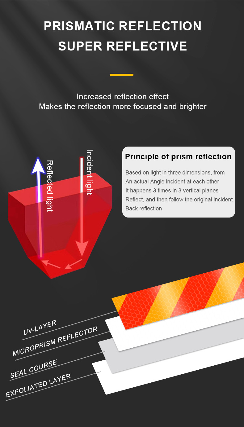 Customized Reflective Safety Mark Tape Sticker Crystal Lattice Reflective Film Self Adhesive Warning Reflective Sheeting