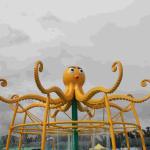Customized Outdoor Octopus Spray For Aqua Play Water Park Items Fiberglass