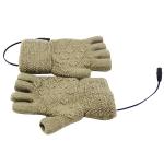 Winter Rechargeable Heated Fingerless Gloves Warming For Women