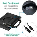 IP67 120W Foldable Solar Charger DC Outputs For Phone Tablet