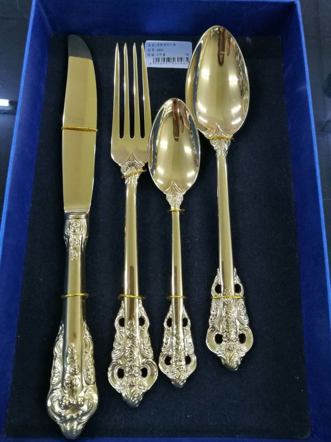 Silver Stainless Steel Cutlery Dinner Knife / Fork / Spoon High-grade Banquet Tableware