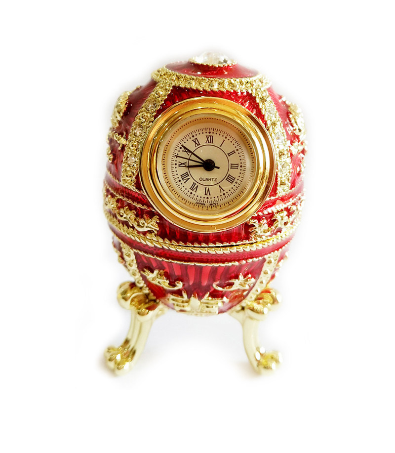 Easter blue Russian faberge egg jewelry trinket ring box Vintage decor metal crafts birthday Gift for Christmas gifts