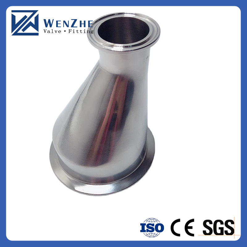 Sanitary 304 316L Stainless Steel Tri Clamp Connection Eccentric Reducer/ Dairy Pipe Transition Pipe Fittings 1/2''-12.0