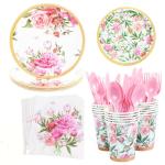 Garden Flower Theme Disposable Party Supplies Wedding Birthday Party Supplies