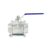 Stainless Steel Three-Piece Ball Valve with Wire Buckle Butt Welding Customizabl