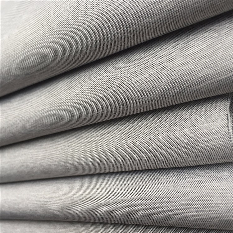 150D Fine Plain Cationic Two-Tone Bamboo Slub Style Mini Matt Fabric for Shirts Summer Clothing