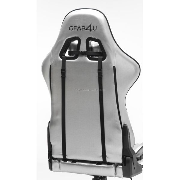 Office/Home Silvery Computer Gamer Executive Chair with Backrest Adjustable 90 -180