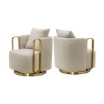 Leather Single Seater Armchair White Accent Apartment Villa Hotel Living Room