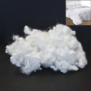 China Flame Retardant Microfiber Pillow Filling 32mm Recycled Polyester Fiber on sale