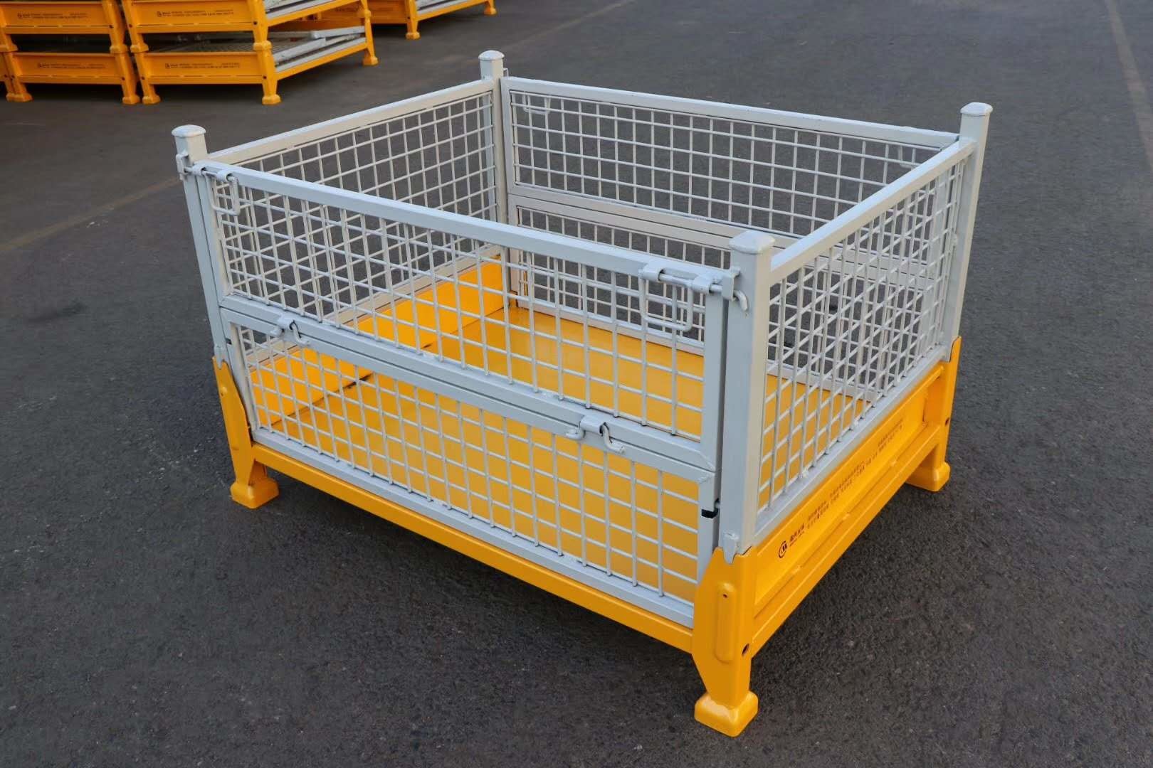 Customized Warehouse Storage Steel Pallet Box Storage Metal Pallet Bins
