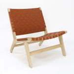 Modern Design Nordic Luxury Lounge Chair PU Leather Solid Wood Leisure Sofa