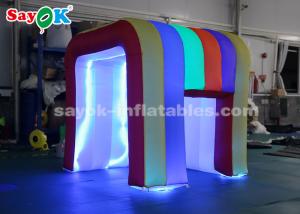 Wholesale Inflatable Party Tent Rainbow Color LED Light Mini Blow Up Photo Booth For Children SGS ROHS from china suppliers