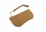 Brown PU Leather Glasses Pouch Case Sunglasses Zipper Soft Eyeglass Pouch