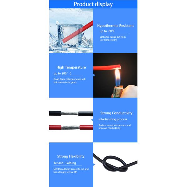 Soft Silicone Electrical Wire Cable High Low Temperature Resistant Flame Retardant