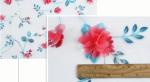 Red color Polyester 3D flower embroidered Lace fabric for bridal dress