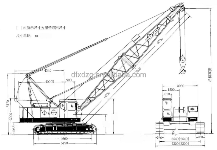SCC1500A-6 150 Ton Crawler Crane With Hydraulic Cylinder And Weichai Engine