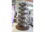 Wood Grain Commercial Buffet Equipment Stainless Steel 24 Head Rotary Glass