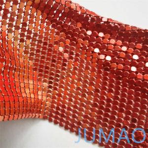 Aluminium Shiny Metal Sequin Curtains Drapery For Windows 4mm