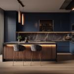 Modern Light Luxury Custom Kitchen Cabinet With Stainless Steel Stove Integratio