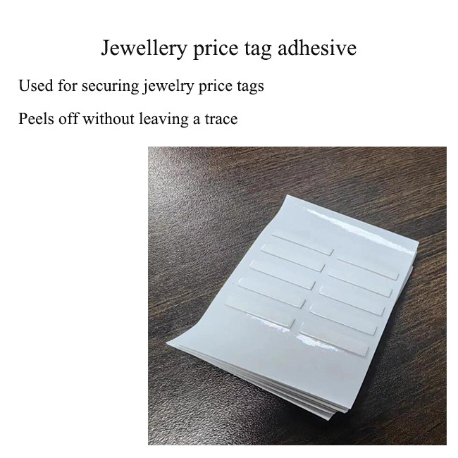 15*2mm per 20 pieces per sheet Jewellery price tag adhesive Peels off without leaving a trace